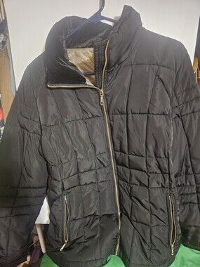 Calvin Klein Womens Quilted Puffer Jacket L Water Resistant
